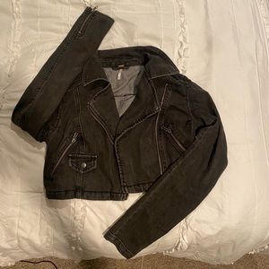 Free people crop denim jacket